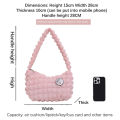Soft Cloud Bubbles Handbags For Woman Girls Pleated Cloud Underarm Bag Pouch Bag Casual Shoulder Bag Women Cute Purse Cherry Super Store.