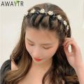 Unisex Alice Pearls Elegant Hairbands Men Women Sports Headband Double Bangs Hairstyle Make Up Hairpins Fashion Hair Accessories.