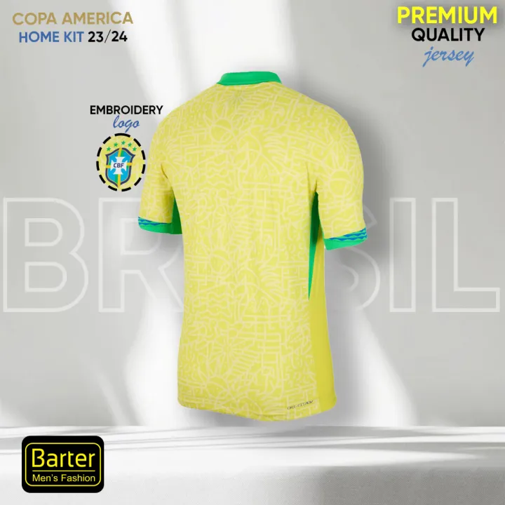 Premium%20Quality%20Brazil%20home%20kit%20half%20sleeve%20jersey%20For%20Men-Brazil%202024%20Copa%20America%20Home%20&%20Away%20-%20Image%202