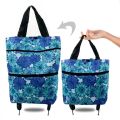 Colorful Shopping Bag For Trolley Foldable Large Capacity Supermarket Shopping Purchase Storage Bag For Shopping Carring Cart. 
