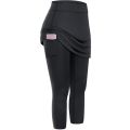 2-piece Workout Leggings Yoga Leggings Women Skirt Pants Workout Leggings Fashion Casual Running Fitness Pants Skirt. 