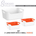 Locaupin Ikea-like Variera 3in1 Set of STOKADO Collection with Handle Organizer 1pc Large 2pcs Small Storage Organizer. 