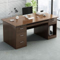 Modern Office Boss Table, Workstation Computer Table with 4 drawer and  sliding keyboard tray CPU Unit, Office  Writing Desk Employees Table., Multipurpose use Home  Office Furniture Desk 30/48. 
