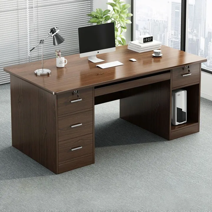 Computer Table Boss Modern Office Boss Table, Workstation Computer Table with 4 drawer and ...