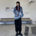 Black Cargo Pants Women Streetwear Harajuku Gothic High Waist Trousers Techwear Kpop Oversized Autumn Winter Loose Pants.