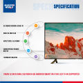 Vikan 32 Inch TV Ram 2GB Rom 16 GB Android Smart Wi-Fi HD LED TV 4K Supported Television Android version 11.0 Built-In. 