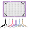 4Pcs/set 3 Clips Adjustable Bed Corner Holder Bed Sheet Fasteners Mattress Cover Clips Heavy Duty Bedding Sheets Elastic Straps.