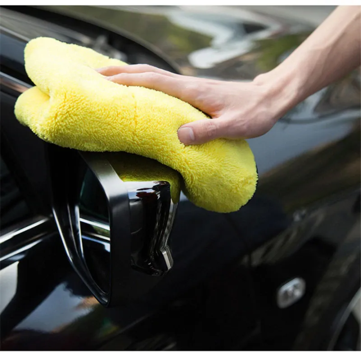 30X30 cm Car Bike Wash Double Layer Ultra Soft Scratch Proof Microfiber Towel