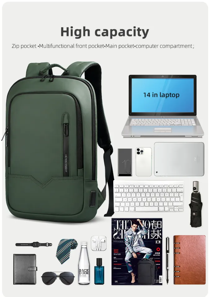 Heroic Knight Backpack for Men Business Slim Backpack Tablet Light