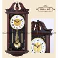 Luxury Imitation Wood Grain Retro Silent Swing Wall Clocks Large Pendulum Wall Clocks Living Room Reloj De Pared Modern Design.
