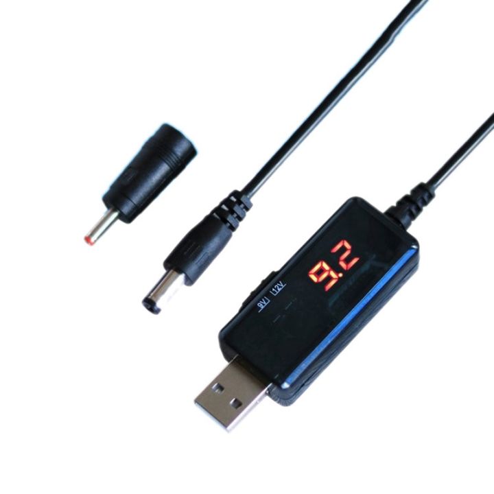 USB to DC Adjustable DC9V/12V Boost Cable with LED Display Booster Suitable for Router Switches