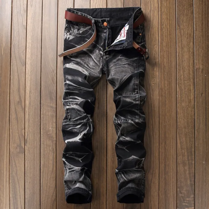 2022%20High%20Quality%20Men%20Casual%20Jeans%20Coated%20Slim%20Straight%20Pleated%20Biker%20Jeans%20Pants%20Male%20Denim%20Casual%20Pants%20Plus%20Size%2042%20-%20Image%203