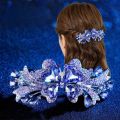 New Korean Colorful Crystal Butterfly Spring Hairpin Zircon Alloy Top Clip Horizontal Clip Elegant Women's Fashion Hair Jewelry.