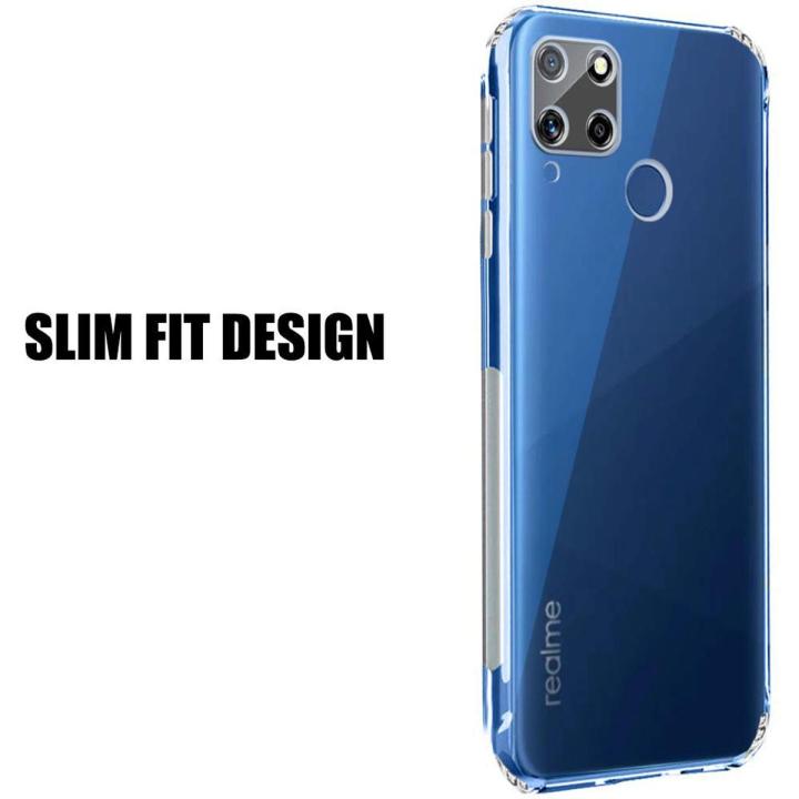 For Realme C25 C25S C12 Premium Silicone Case Crystal Clear