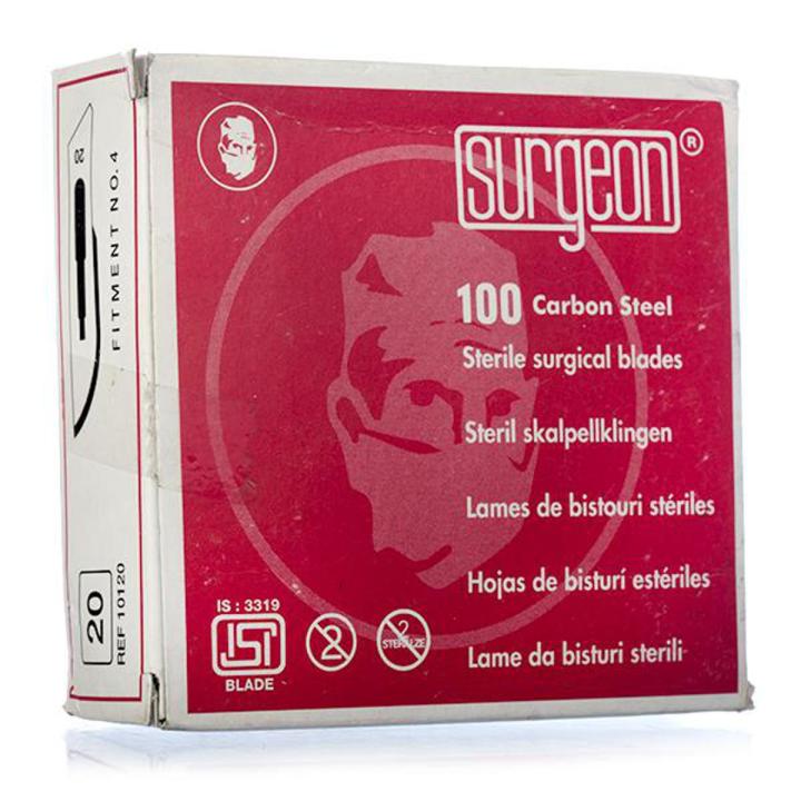 Surgeon Sterile Surgical Blades, INDIA (Box of 100 pcs)