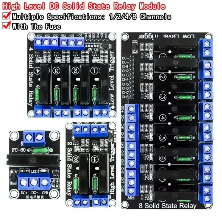 Unique Make - 5V Relay 1 2 4 8 Channel For OMRON SSR High Low Level Solid State Relay Module 250V 2A For Arduino - Vintage Choice