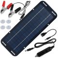 12V Solar Panel Kit IP65 Waterproof Portable Solar Charger Kit With 4 Suction Cups for Car Motorcycle High Efficiency Charging. 