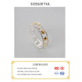 100% Pure 925 Sterling Silver Ring Fashion Simple Gold stars Ring Thin Geometric finger Ring For Women Jewelry Anti Allergy 4.9 Loser Lione. 
