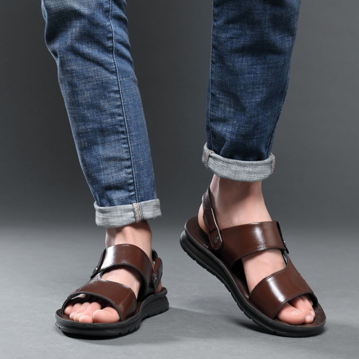 2024%20Summer%20Sandals%20Genuine%20Leather%20Men's%20Open%20Toe%20Beach%20Shoes%20King%20Size%20Soft%20Leather%20Sandals%20Size%2045%2046%20Size%2047%20Size%2048%20-%20Image%203