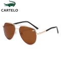 CARTELO crocodile Polarized Sunglasses Men Driving High Quality Sunglasses Fashion Toad Glasses Aviator Glasses UV400.