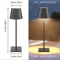 CE RoHs Rechargeable Table Lamp Waterproof IP54 USB Cordless Light Aluminum Portable Bedroom Lampada Da Tavolo Energy Saving. 