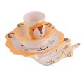 Kids Feeding Set, Easy To Clean Lightweight Kids Plates Set Comfortable Grip for Home for Baby. 