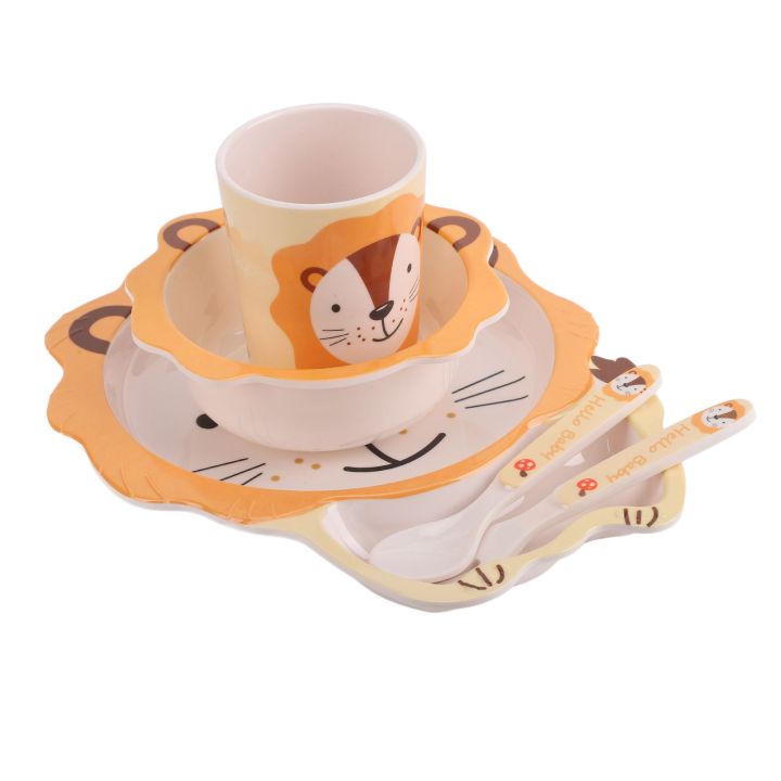Kids%20Feeding%20Set,%20Easy%20To%20Clean%20Lightweight%20Kids%20Plates%20Set%20Comfortable%20Grip%20for%20Home%20for%20Baby%20-%20Image%206
