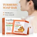 Color armpit shower gel handmade turmeric soap body cleansing whitening deep bright white cleansing soap gentle skin care beauty. 