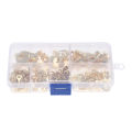 KOGEEK Assorted 150pcs Brass Ring Cable Lugs Ring Eyes Copper Crimp Cable Connector Wire Terminals Kit. 