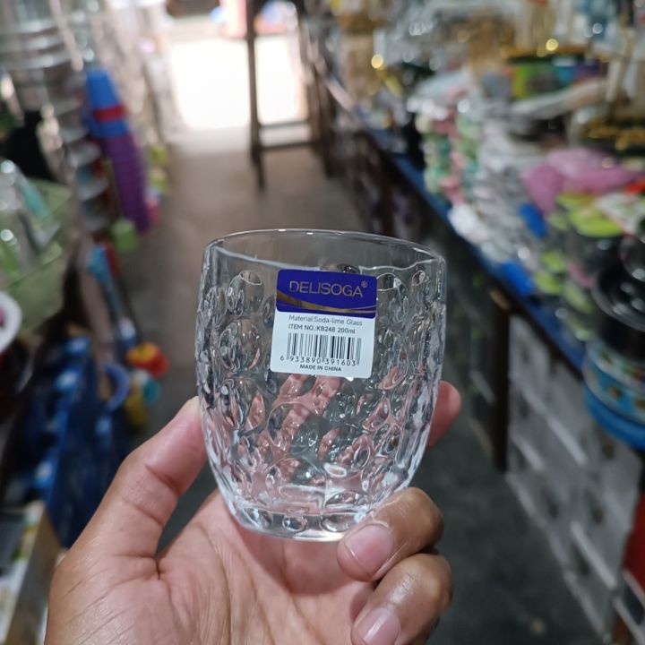 China Water Drinking Shorbot Glass Set - Enjoy Your Beverages In Beautifully Crafted Transparent Glasses - Set Of 6 Glasses (200Ml)-ball