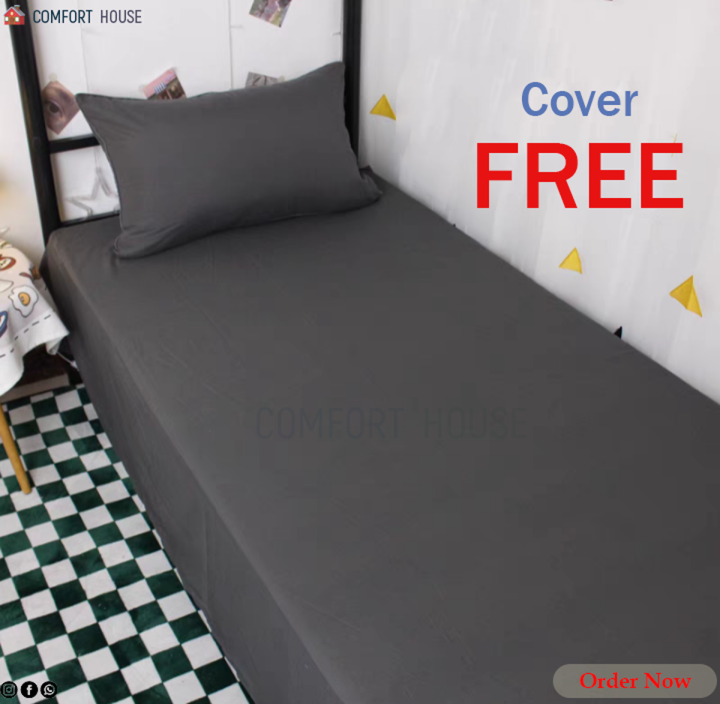 Cotton%20Bed%20Sheet%20(5x6.66Feet)%20With%20Matching%20Pillow%20Covers%20-%20Flat%20Sheet%20-%20Hand%20Washable%20-%20Image%204