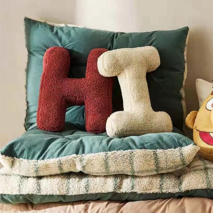INS Nordic 26 English Letters Throw Pillow DIY Name Bed Sofa Cushion Baby Sleep Pillows Toys Kids Room Decorations Photo Props