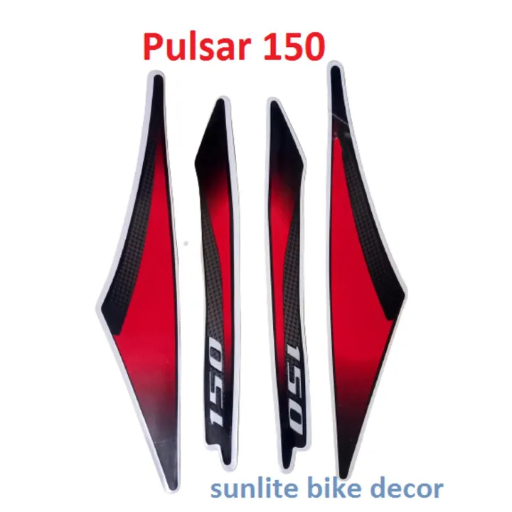 Bike decoration sticker motorcycle. Back Panel Sticler for Pulsar 150. Red Daraz .bd