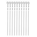 38cm Length Barbecue Stick Easy To Use Stainless Steel Flat Skewers Stick Rust-Resistant Metal Kebab Stick for Outdoor.
