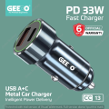 GEEOO/ Halima CC13 / CC12 / HT-42 PD+USB Dual Port Super Fast Car Charger 33Watt /18 Watt. 