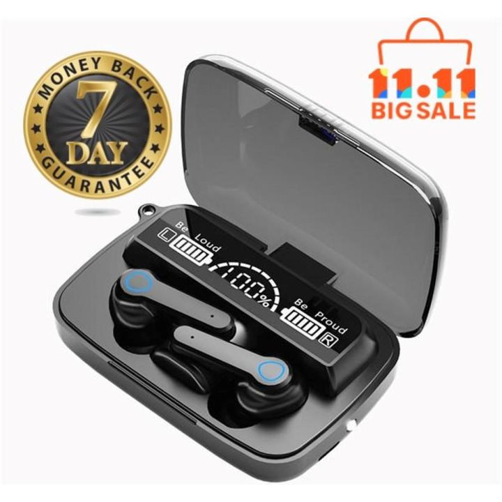 M19%20TWS%20Wireless%20Bluetooth%205.1%20Earbuds%20LED%20Display%20with%20Microphone%20%E2%80%93%20Black%20-%20Image%207