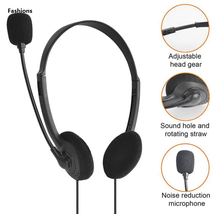 Fashions%20Call%20Center%20Clear%20Voice%20Office%20School%20Pc%20Gaming%20With%20Microphone%20Usb%20Wired%20Computer%20Headset%20Volume%20Control%20Noise%20Reduction%20-%20Image%204