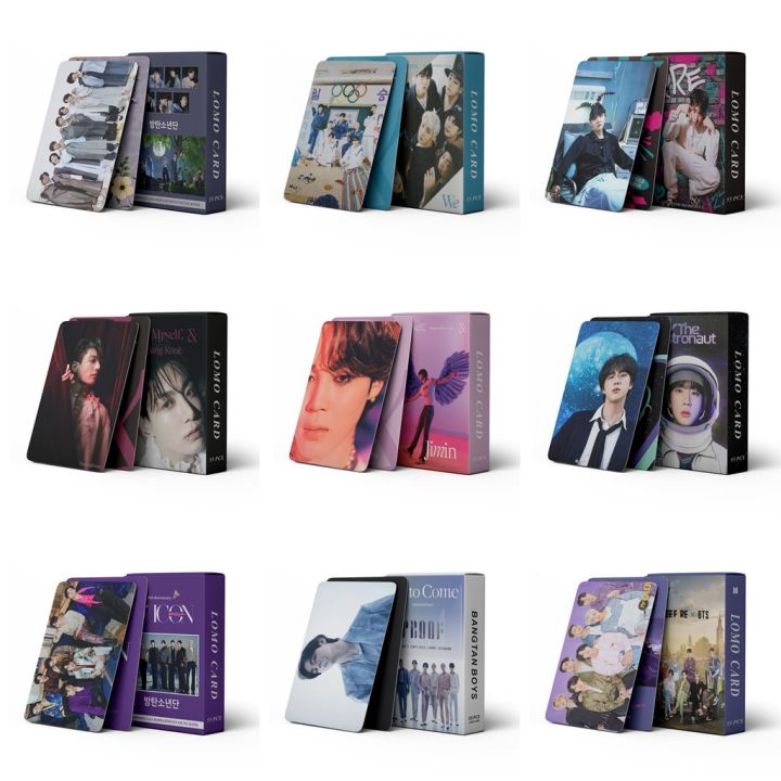 【Fashion】55Pcs/Box Kpop BTS Bangtan card Jimin Jungkook Jin Lomo Card Photocard for Gift