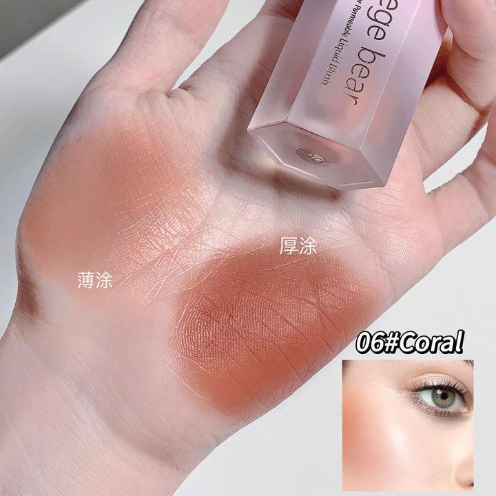 （NEW）Liquid Blush Sheglam Make Up Soft Brush Tip Lightweight Versatile Facial Nourishing Blush Makeup Blush Cheek Blusher 1pcs