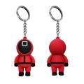 New products doll pendant 3D acrylic keychain accessories squid game keychain. 