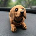 Resin Shaking Head Dog Decor Puppy Bobbing Head Dog Bobblehead Toy Animal Figures Car Ornament Decoration Car Dashboard Head Dog. 