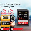 SanDisk U3 4K 6K 8K UHD Video C10 V30 V60 V90 Memory Card SD Card Extreme PRO SDHC SDXC sd Card UHS-I UHS-II for 1080P 3D Camera.