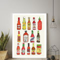 Hot Sauce Poster Kitchen Food Canvas Painting Color Wall Art Prints Minimalism Pictures For Living Room On The Wall Home Decor. 