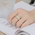 New Titanium Steel Two-color Men's Brushed Anti-scratch Brushed Fashion Ring Couple Ornament. 