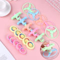1Set Flying Disc Spinning Top Toy Saucer Disc Launcher Outdoor Flying Kids Toys. 