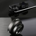 Universal 2-in-1 HD Phone Camera Lens 0.45X Wide-angle Clip Lens for Samsung Xiaomi Phones. 