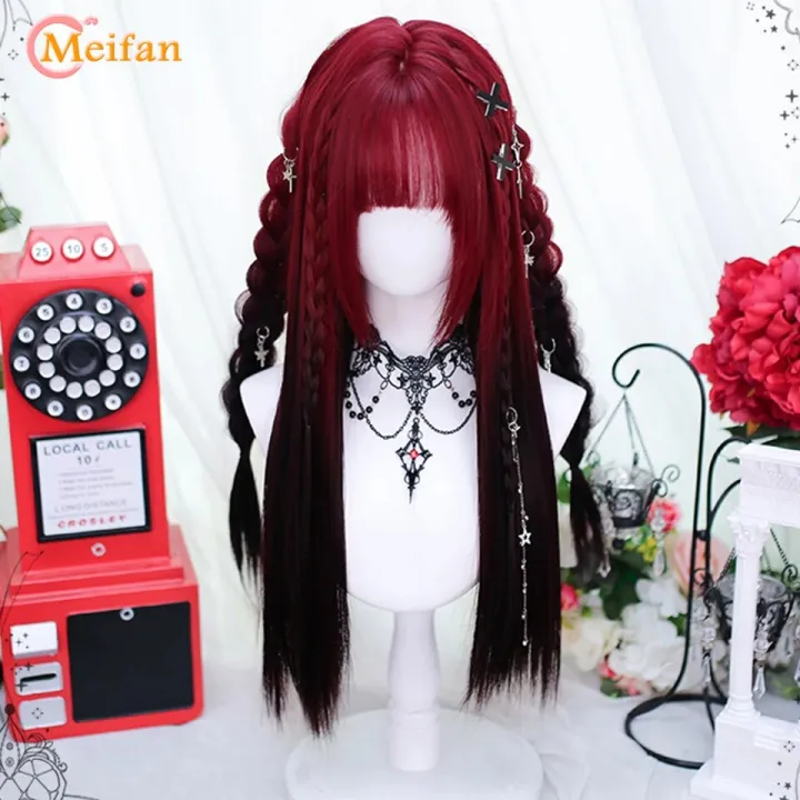MEIFAN%20Synthetic%20Long%20Straight%20Lolita%20Wig%20with%20Bang%20Red%20Ombre%20Black%20Cosplay%20Party%20Halloween%20Christmas%20Wavy%20Curly%20Harajuku%20Wig%20-%20Image%202