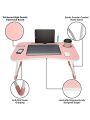 Simple bed foldable small table Bedroom bay laptop student dormitory foldable small children lazy computer study desk red pink brown green.