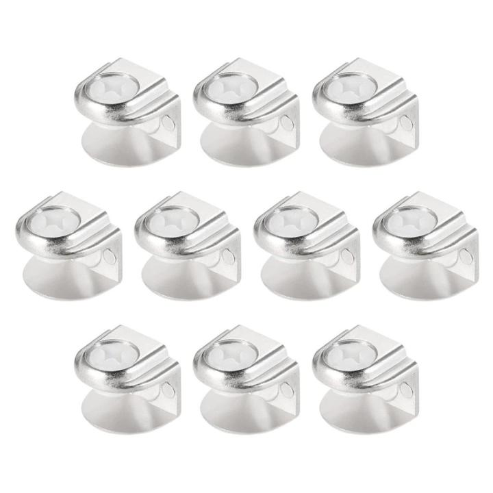 10 Pis Adjustable 5-10mm Thickness Glass Shelf Bracket Clamp Holder Support SS