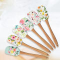 Non-stick Silicone Cookware with Wooden Handle Brush Baking Kitchen Spatula Tool Gonghpng. 